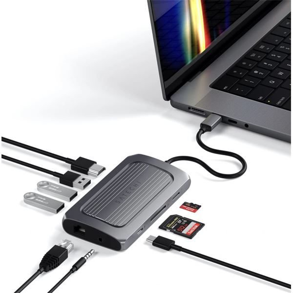 Adattatore Usb4 Multiport 8k - Space Gray - Satechi - STC.ST-U4MA3M