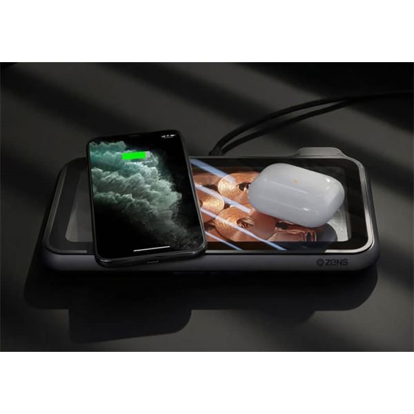 Liberty Glass - Tappetino Ricarica Wireless In Vetro - Zens - ZNS.ZEDC09G/00