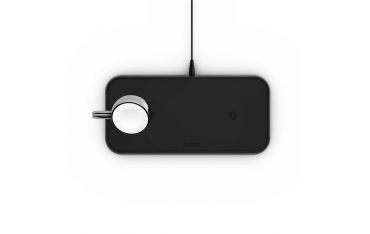 Tappetino Di Ricarica Wireless Qi Doppio + Watch 10w - Alluminio Nero - Zens - ZNS.ZEDC05B/00