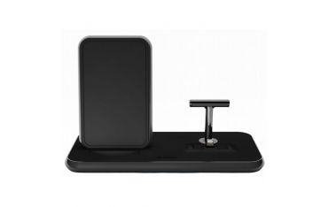 Supporto Ricarica Wireless Qi + Lightning + Usb In Alluminio - Nero - Zens - ZNS.ZEDC06B/00