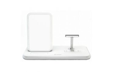 Supporto Ricarica Wireless Qi + Lightning + Usb In Alluminio - Bianco - Zens - ZNS.ZEDC06W/00