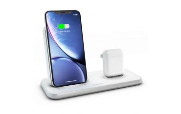 Supporto Ricarica Wireless Qi + Lightning + Usb In Alluminio - Bianco - Zens - ZNS.ZEDC06W/00