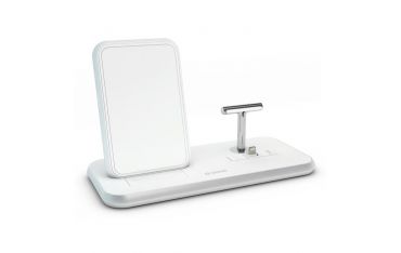 Supporto Ricarica Wireless Qi + Lightning + Usb In Alluminio - Bianco - Zens - ZNS.ZEDC06W/00