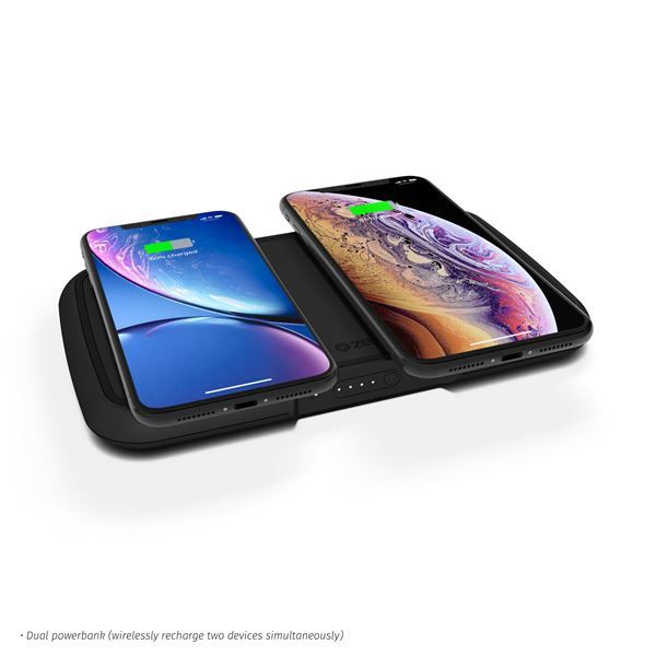 Batteria Esterna Wireless Qi Doppia 9000 Mah - Nero - Zens - ZNS.ZEPB04B/00