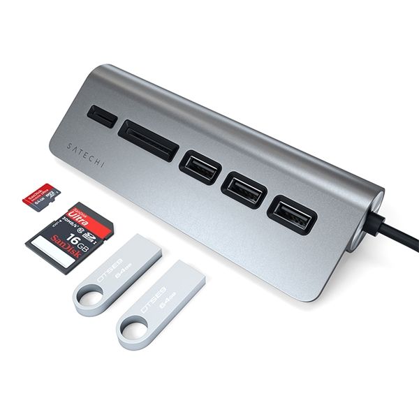 Hub Usb-c Con Card Reader Con Cavo Space Gray - Satechi - STC.ST-TCHCRM