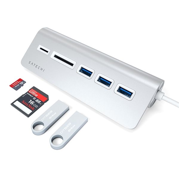 Hub Usb-c Con Card Reader Con Cavo Silver - Satechi - STC.ST-TCHCRS