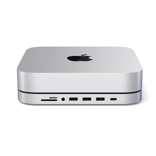 Supporto Con Hub In Alluminio Per Mac Mini - Silver - Satechi - STC.ST-ABHFS