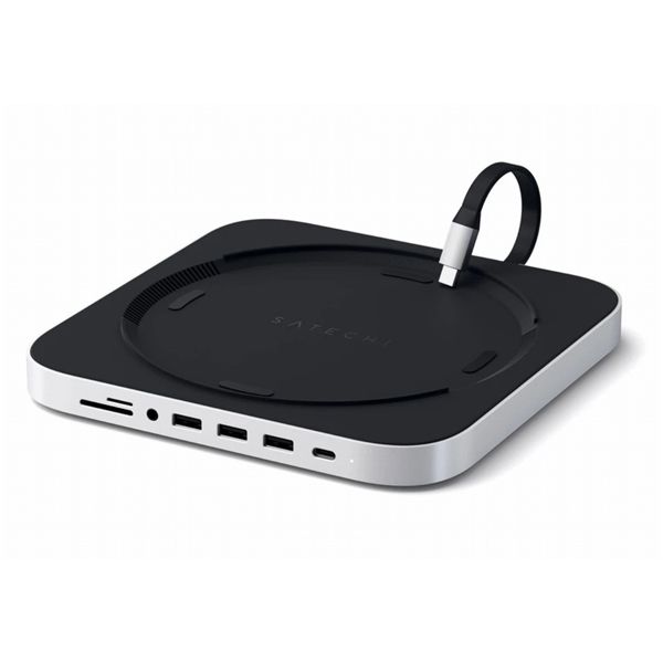 Supporto Con Hub In Alluminio Per Mac Mini - Silver - Satechi - STC.ST-ABHFS