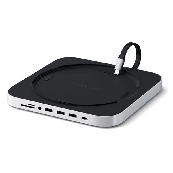 Supporto Con Hub In Alluminio Per Mac Mini - Silver - Satechi - STC.ST-ABHFS
