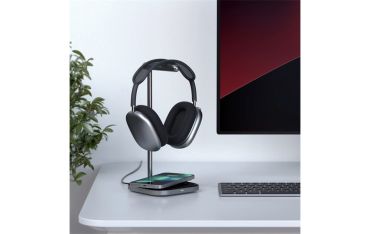 Stand Per Cuffie Con Ricarica Wireless 2in1 - Space Gray - Satechi - STC.ST-UCHSMCM