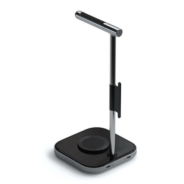 Stand Per Cuffie Con Ricarica Wireless 2in1 - Space Gray - Satechi - STC.ST-UCHSMCM