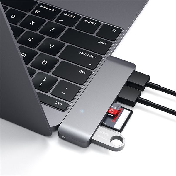 Hub Usb-c Con Card Reader Space Gray - Satechi - STC.ST-TCUHM