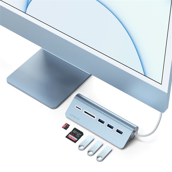 Hub Usb-c Con Card Reader Con Cavo - Blu - Satechi - STC.ST-TCHCRB