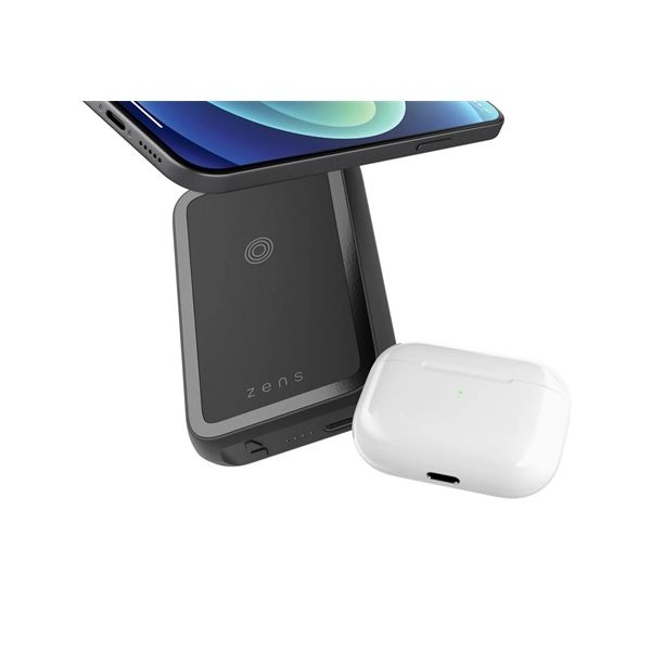Magnetic Dual Powerbank Wireless+kickstand - Black - Zens - ZNS.ZEPP03M/00