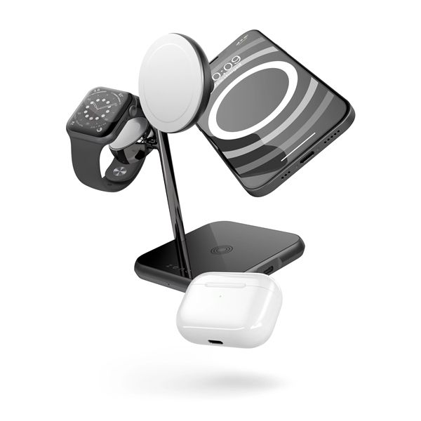 4 In 1 Magsafe + Watch Wireless Charging Station - Nero - Zens - ZNS.ZEDC22B/00