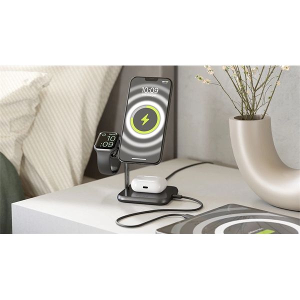 4 In 1 Magsafe + Watch Wireless Charging Station - Nero - Zens - ZNS.ZEDC22B/00