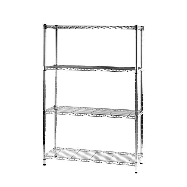 Libreria Light Cromo Con 4 Piani Cm 36 X 90 X 137 Linea Archimede Serena Group - AC1436-4