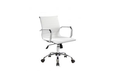 Poltrona Direzionale Dallas In Pu Con Braccioli Serena Group Bianca - HC9814M