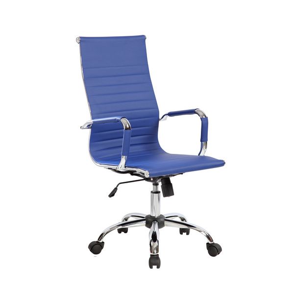 Poltrona Presidenziale Dallas In Pu Con Braccioli Serena Group Blu - HC9813H