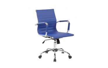 Poltrona Direzionale Dallas In Pu Con Braccioli Serena Group Blu - HC9813M