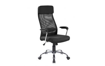 Poltrona Direzionale Houston Con Braccioli Serena Group Nera - E8206HK