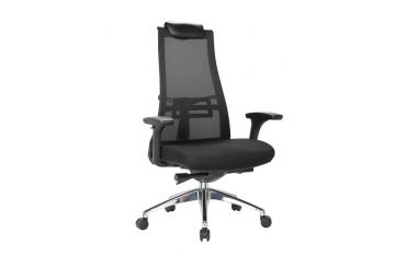 Poltrona Direzionale Milwaukee Con Braccioli Serena Group Nera - H5077K