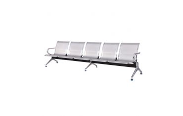 Panca 5 Posti In Acciaio Microforato Serena Group Grigio - SJ820G-5