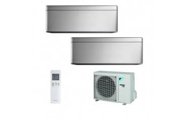 Climatizzatore Daikin Dual Split STYLISH Silver inverter R 32 bluevolution 9000+12000 con 2MXM50M 9+12