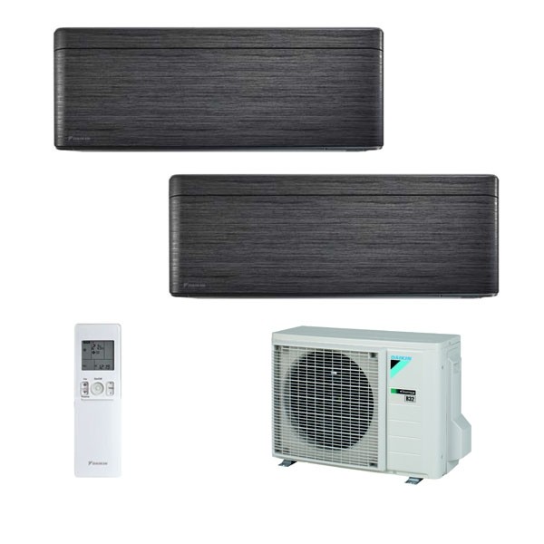 Climatizzatore Daikin Dual Split STYLISH Blackwood inverter R 32 bluevolution 9000+9000 con 2MXM50M 9+9