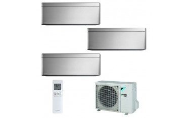 Climatizzatore Daikin Trial Split STYLISH Silver inverter R 32 bluevolution 9000+9000+9000 con 3MXM52M 9+9+9