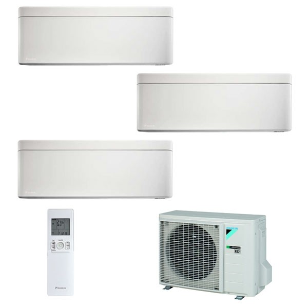 Climatizzatore Daikin Trial Split STYLISH Bianco inverter R 32 bluevolution 12000+12000+12000 con 3MXM68M 12+12+12