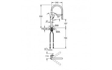 Miscelatore Lavello Grohe ESSENCE NERA - 30294000