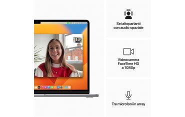 Macbook Air 15\" M2 Chip 8-core Cpu 10-core Gpu 512gb - Grigio Siderale - Apple - APP.MQKQ3T/A