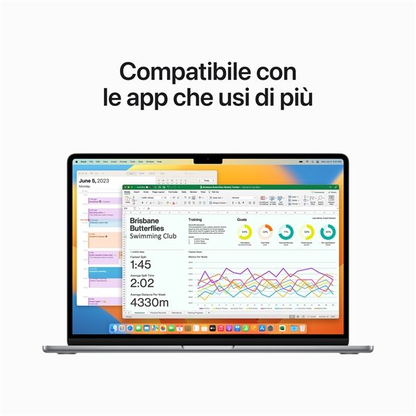 Macbook Air 15\" M2 Chip 8-core Cpu 10-core Gpu 512gb - Grigio Siderale - Apple - APP.MQKQ3T/A