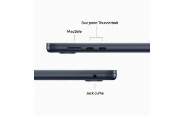 Macbook Air 15\" M2 Chip 8-core Cpu 10-core Gpu 256gb - Mezzanotte - Apple - APP.MQKW3T/A