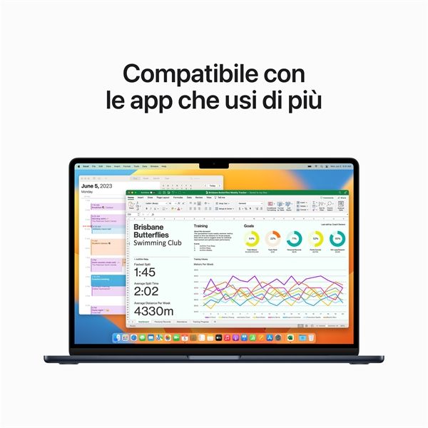 Macbook Air 15\" M2 Chip 8-core Cpu 10-core Gpu 512gb - Mezzanotte - Apple - APP.MQKX3T/A