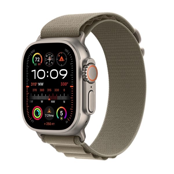 Watch Ultra 2 Gps + Cellular 49mm Titanio - Cinturino Alpine Loop Oliva
M - Apple - APP.MREY3TY/A