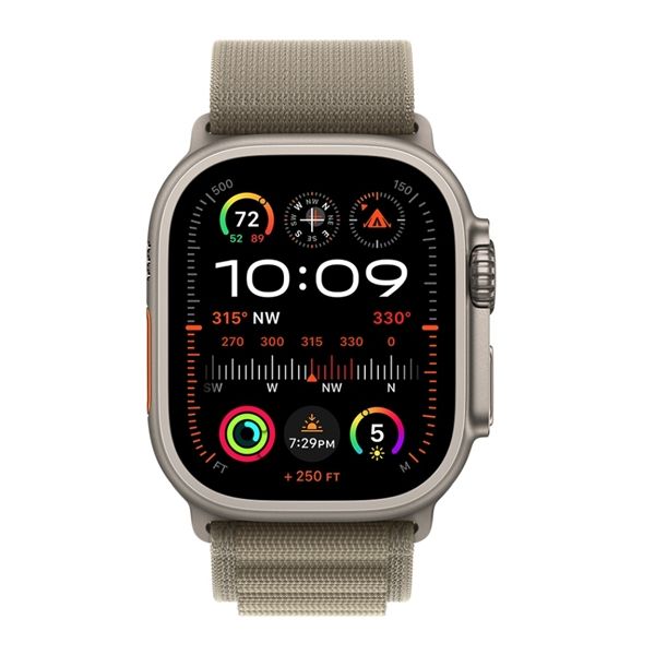 Watch Ultra 2 Gps + Cellular 49mm Titanio - Cinturino Alpine Loop Oliva
M - Apple - APP.MREY3TY/A