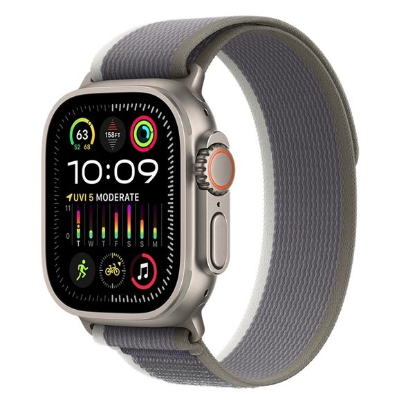 Watch Ultra 2 Gps + Cellular 49mm Titanio - Cinturino Trail Loop
Verde/grigio S/m - Apple - APP.MRF33TY/A