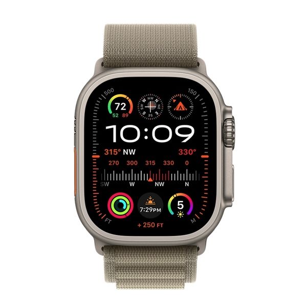 Watch Ultra 2 Gps + Cellular 49mm Titanio - Cinturino Alpine Loop Oliva
L - Apple - APP.MRF03TY/A