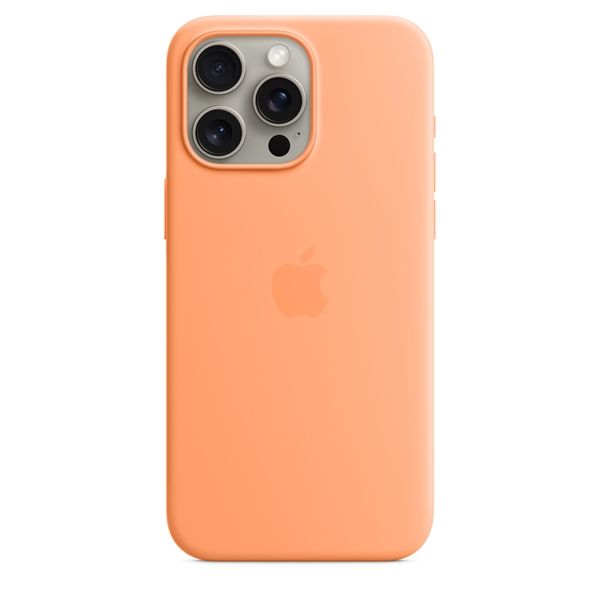 Custodia Apple Magsafe In Silicone Per Iphone 15 Pro Max - Aranciata - Apple - APP.MT1W3ZM/A