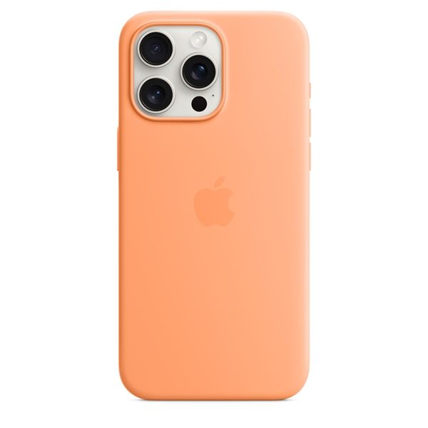 Custodia Apple Magsafe In Silicone Per Iphone 15 Pro Max - Aranciata - Apple - APP.MT1W3ZM/A
