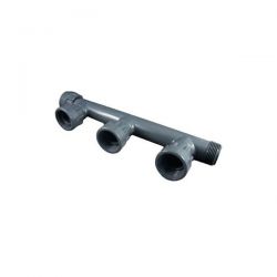 Collettore PVC con O-Ring 2 Uscite da 1" Irritec