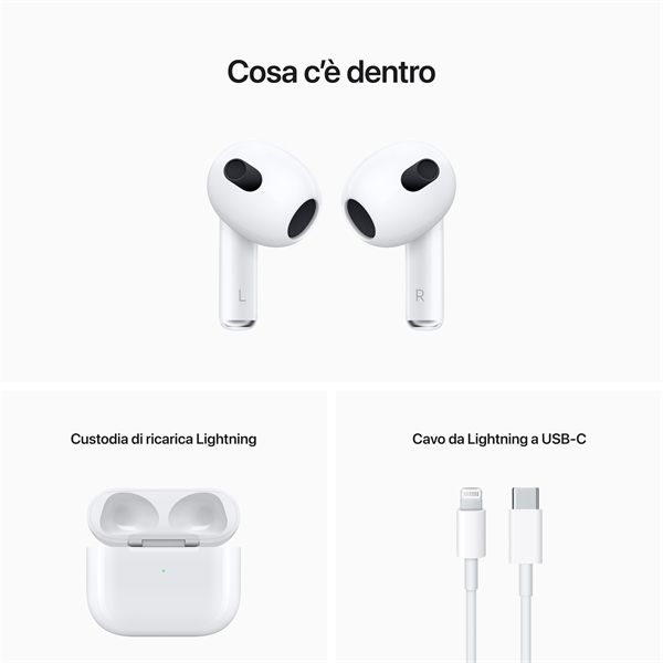 Airpods Terza Generazione Con Custodia Di Ricarica Lightning - Apple - APP.MPNY3TY/A