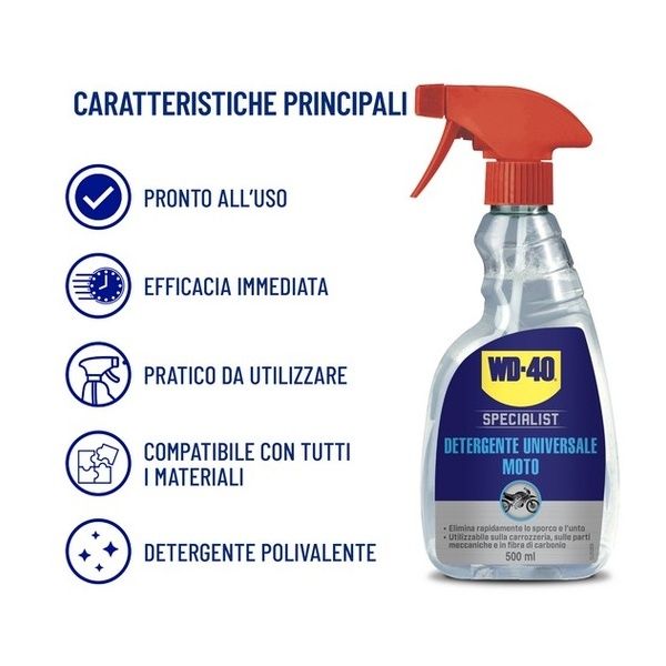Kit manutenzione wd-40 per catena/tramissioni (pulitore grasso spazzola