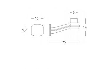 Braccio Per Serie Globo Sovil Nero - 38/06
