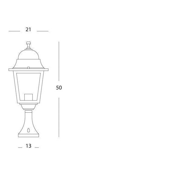Paletto Da Cancello Grande E27 Sovil Amalfi Nero - 321/06