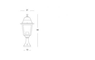Paletto Da Cancello Grande E27 Sovil Amalfi Nero - 321/06