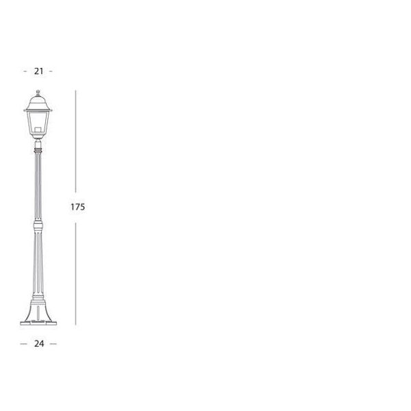 Palo Medio E27 Sovil Amalfi Nero - 341/06