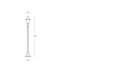 Palo Medio E27 Sovil Amalfi Nero - 341/06